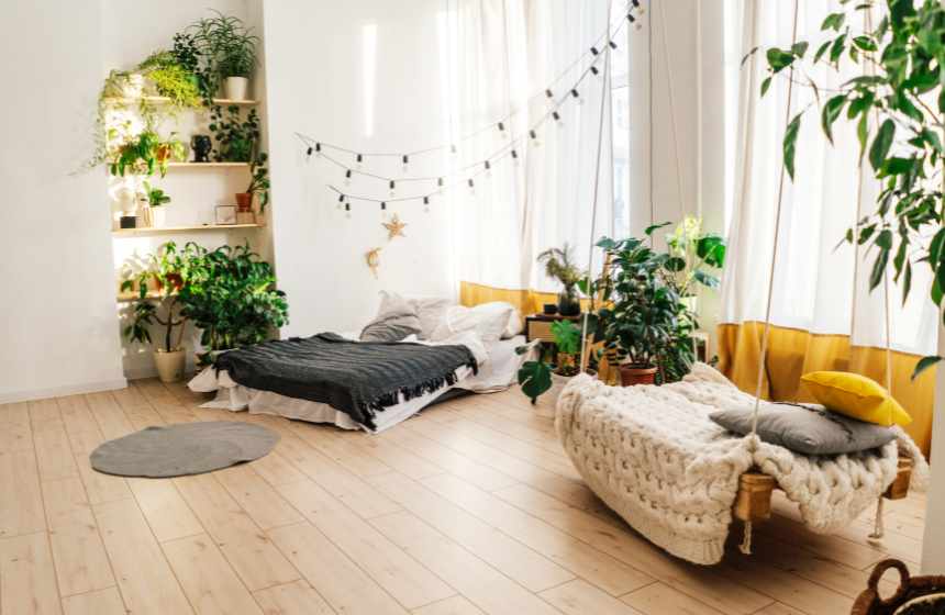 sustaining & foraging decoration with artificial flower